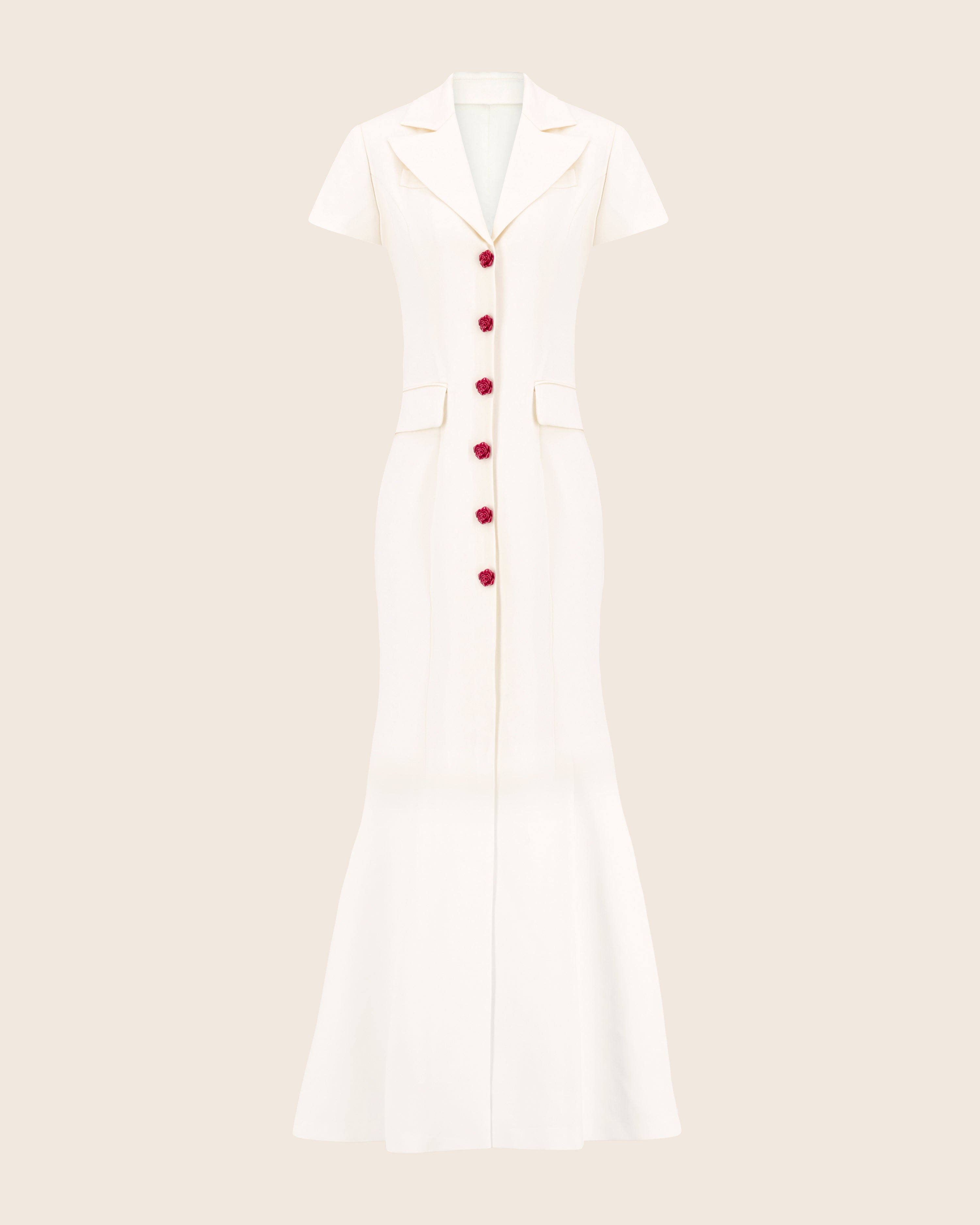 Maxi dress with signature Italian buttons