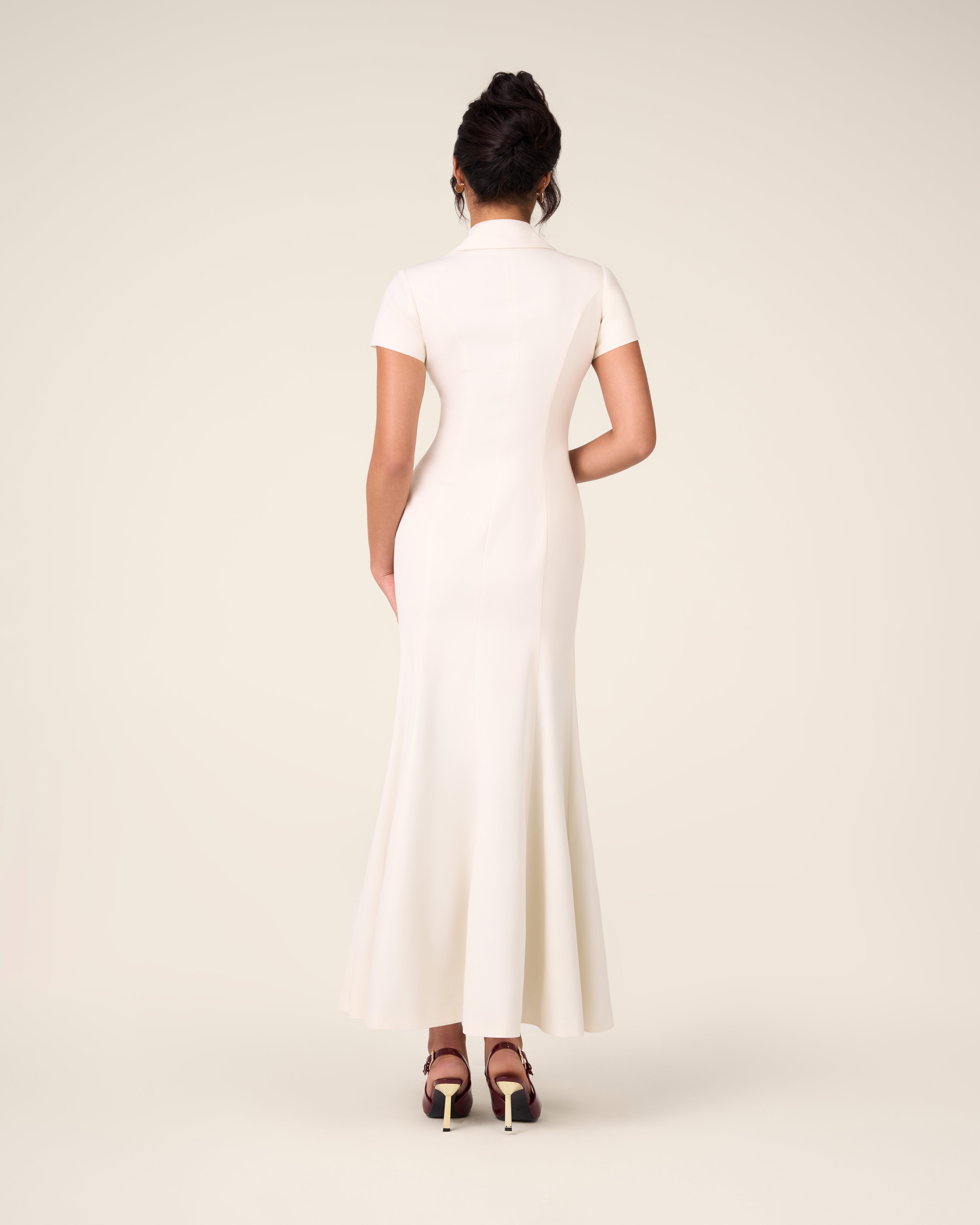 Maxi dress with signature Italian buttons